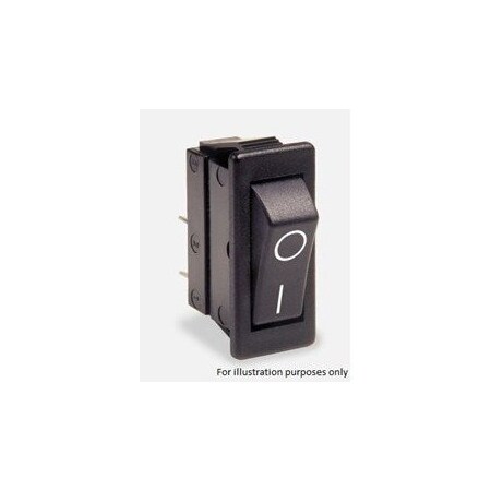 Arcoelectric Rocker Switch, Spdt, On-On, 10A, 14Vdc, Quick Connect Terminal, Rocker Actuator, Panel Mount C1510ATBB